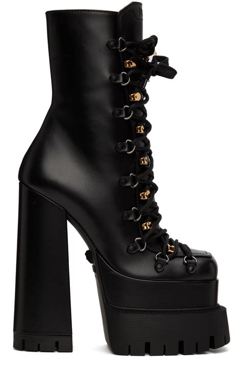 versace embellished boots|Versace aevitas platform boots.